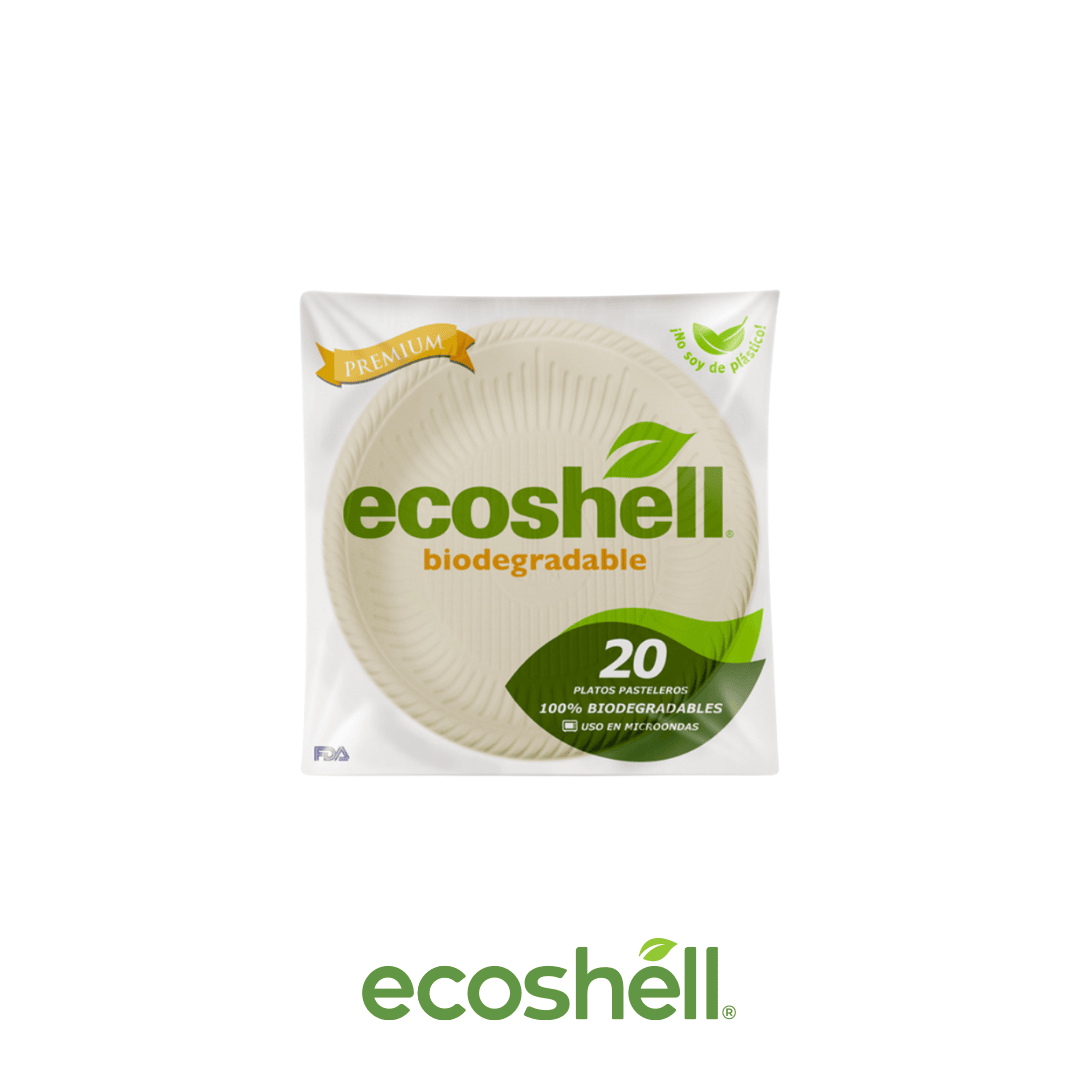 Plato Grande Retail Compostable Fécula de maíz ♻️ Alternativa sin plástico ni contaminantes