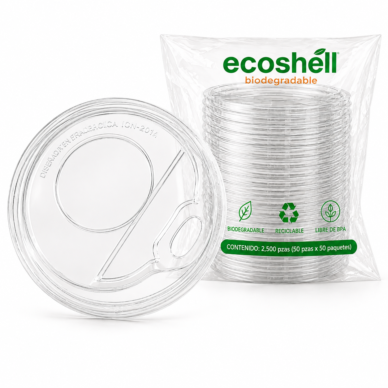 Tapa Transparente con Boquilla PLA para Vasos 12 y 20 oz