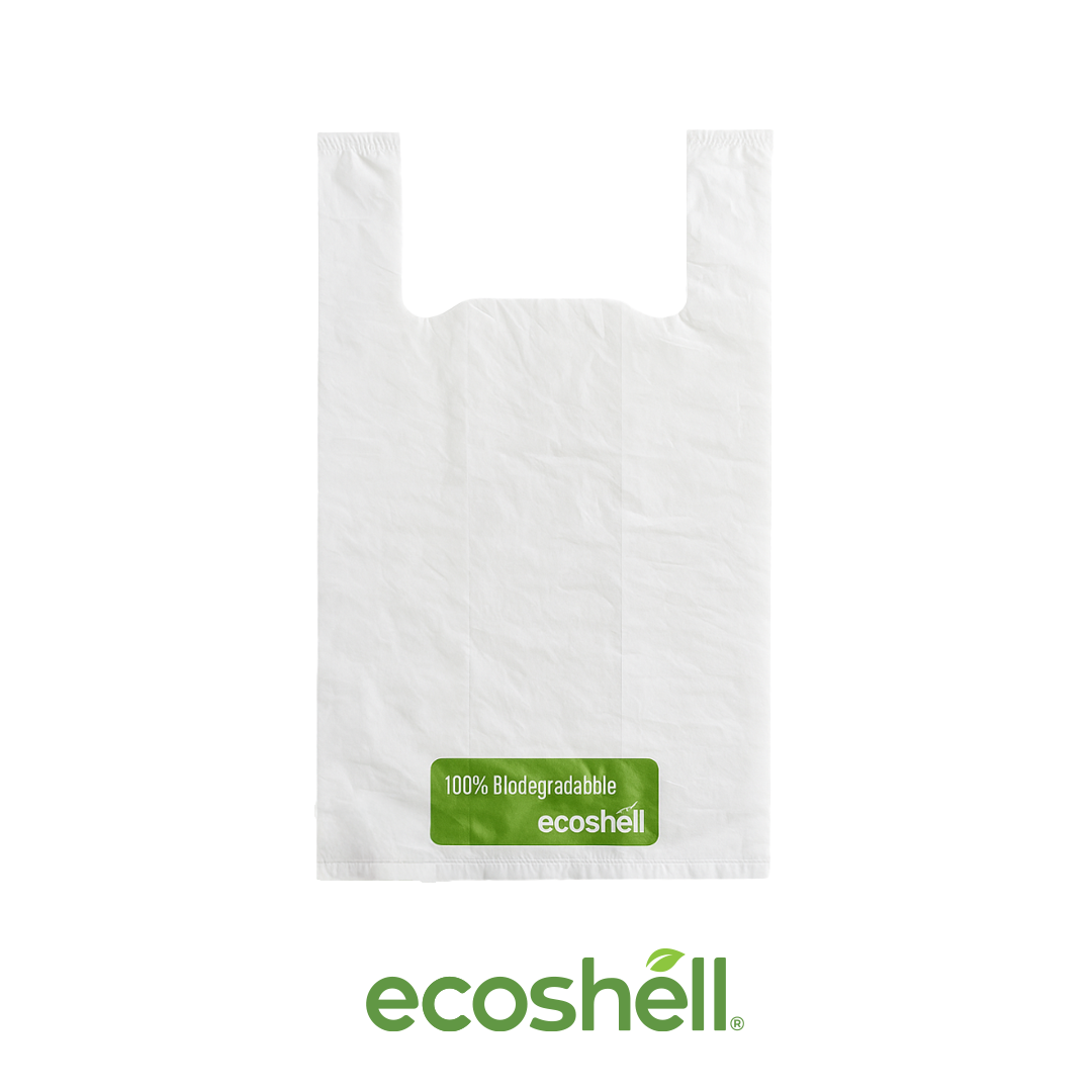 Bolsa Camiseta 100% biodegradable Logo ecoshell