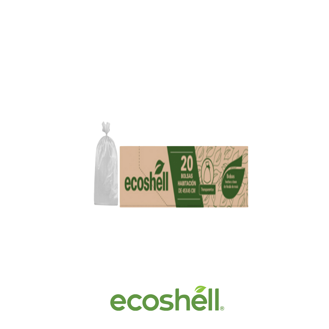 Bolsa Fecula Maiz Transparente 45x45cm Compostable (Cesto)