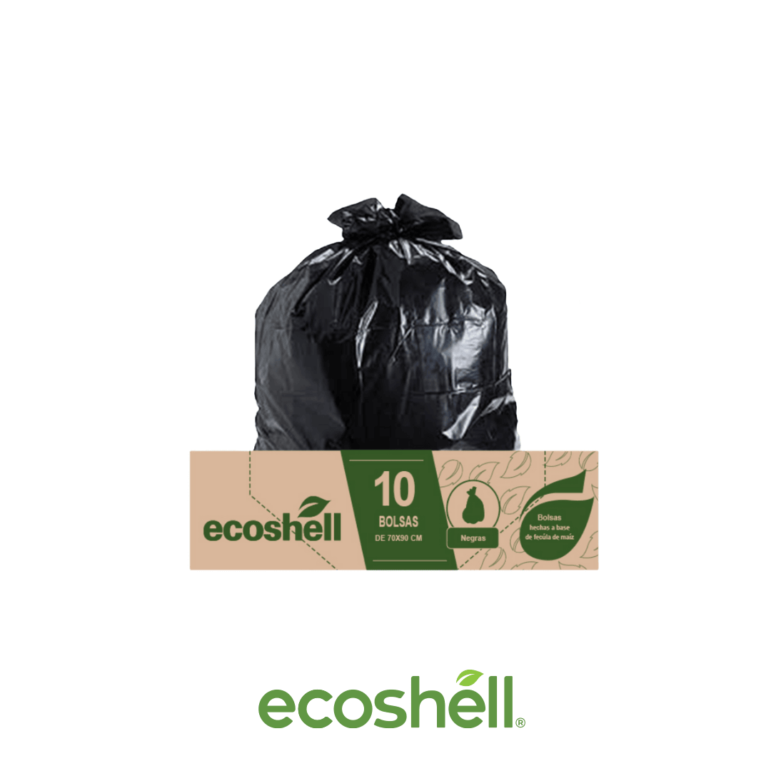 Bolsa De Basura Blanca 70x90cm Compostable (Black)