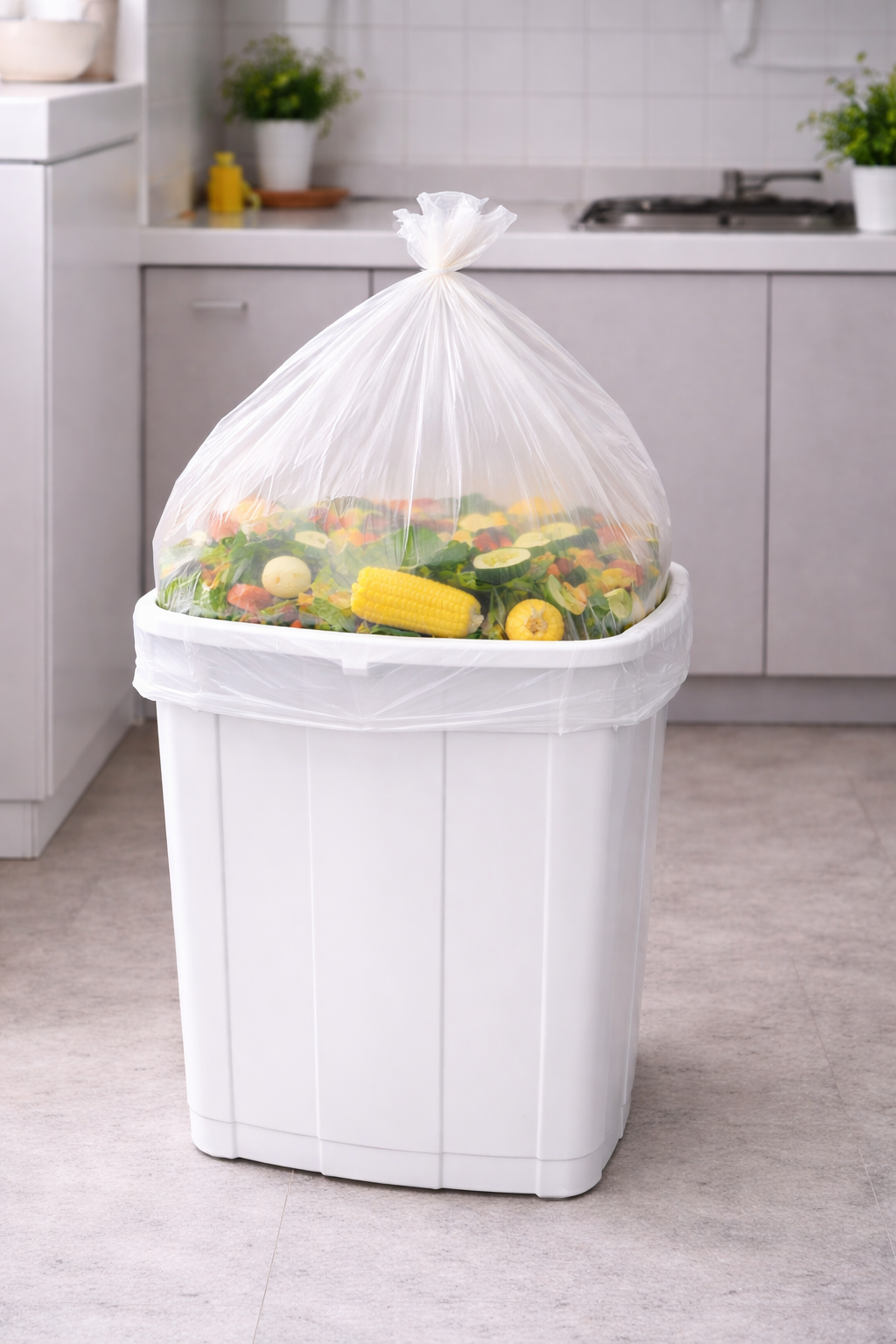 Bolsa De Basura Blanca 70x90cm Compostable