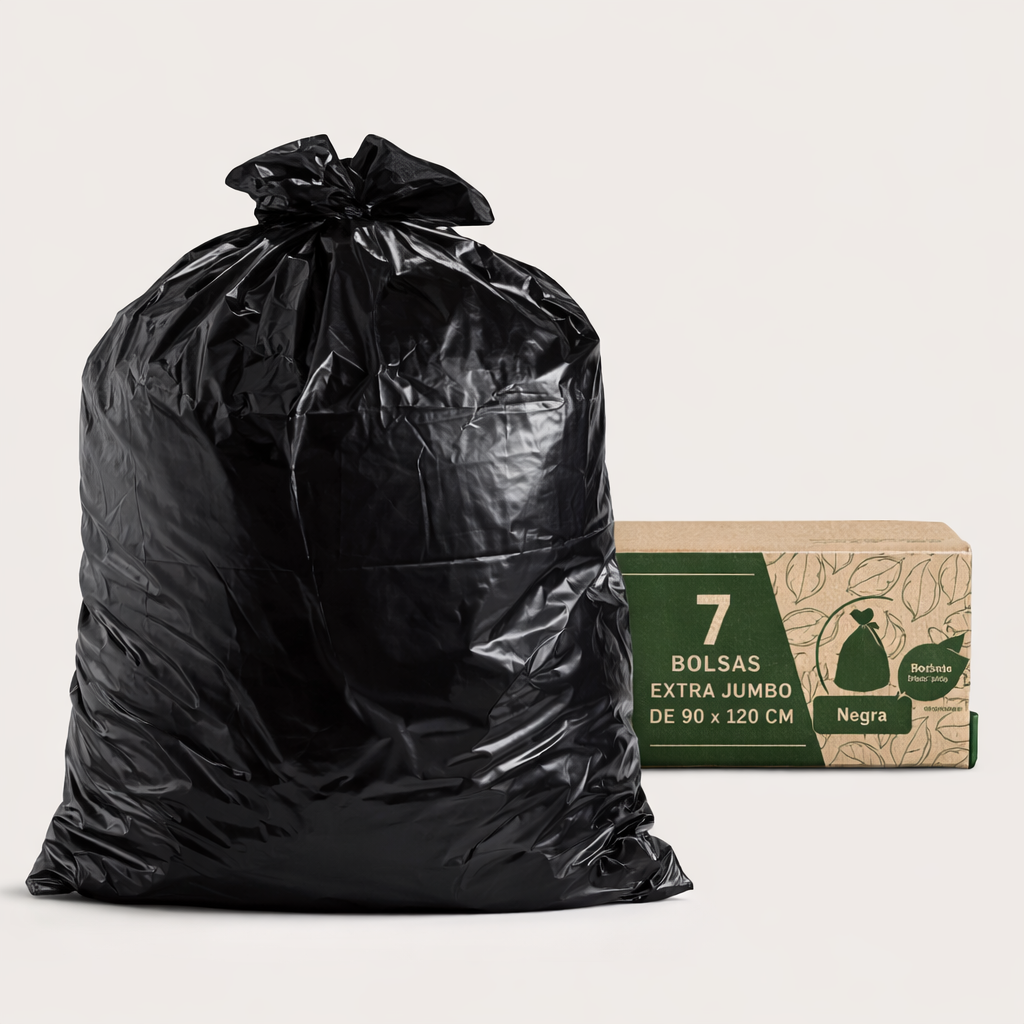 Bolsa Extra Jumbo Negra 90x120 cm Compostable