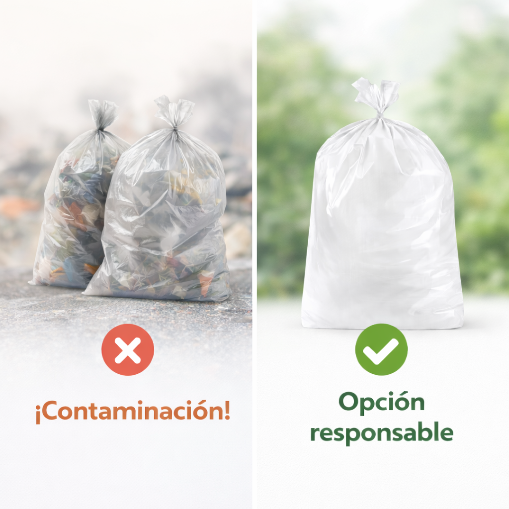 Bolsa Fecula Maiz Transparente 40x40cm Compostable