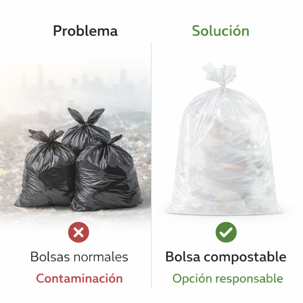 Bolsa De Basura Transpatente 50x70cm Compostable