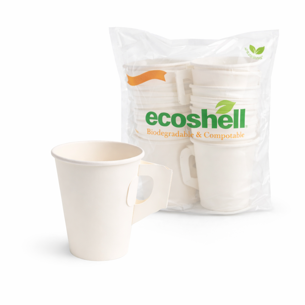 Vaso para Café 8 oz Compostable con Asa