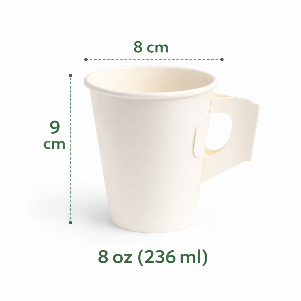 Vaso para Café 8 oz Compostable con Asa