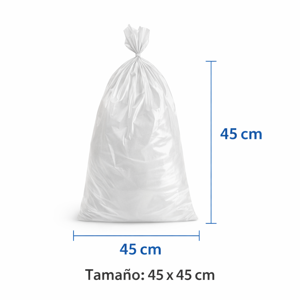 Bolsa Compostable Transparente 45×45 cm de Fécula de Maíz