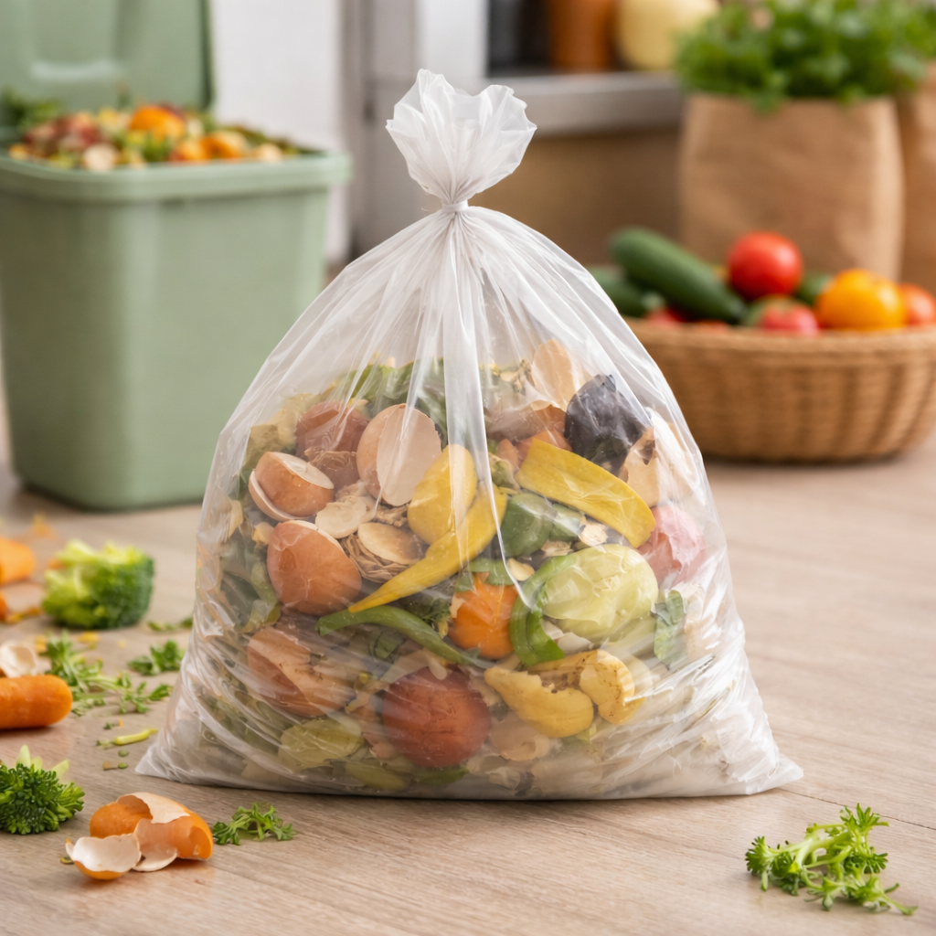 Bolsa Compostable Transparente 45×45 cm de Fécula de Maíz