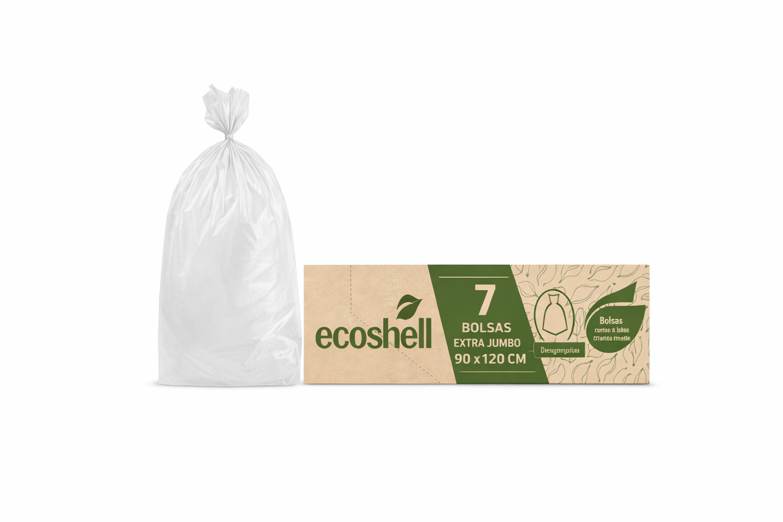 Bolsa De Basura Transparente 90x120cm Compostable