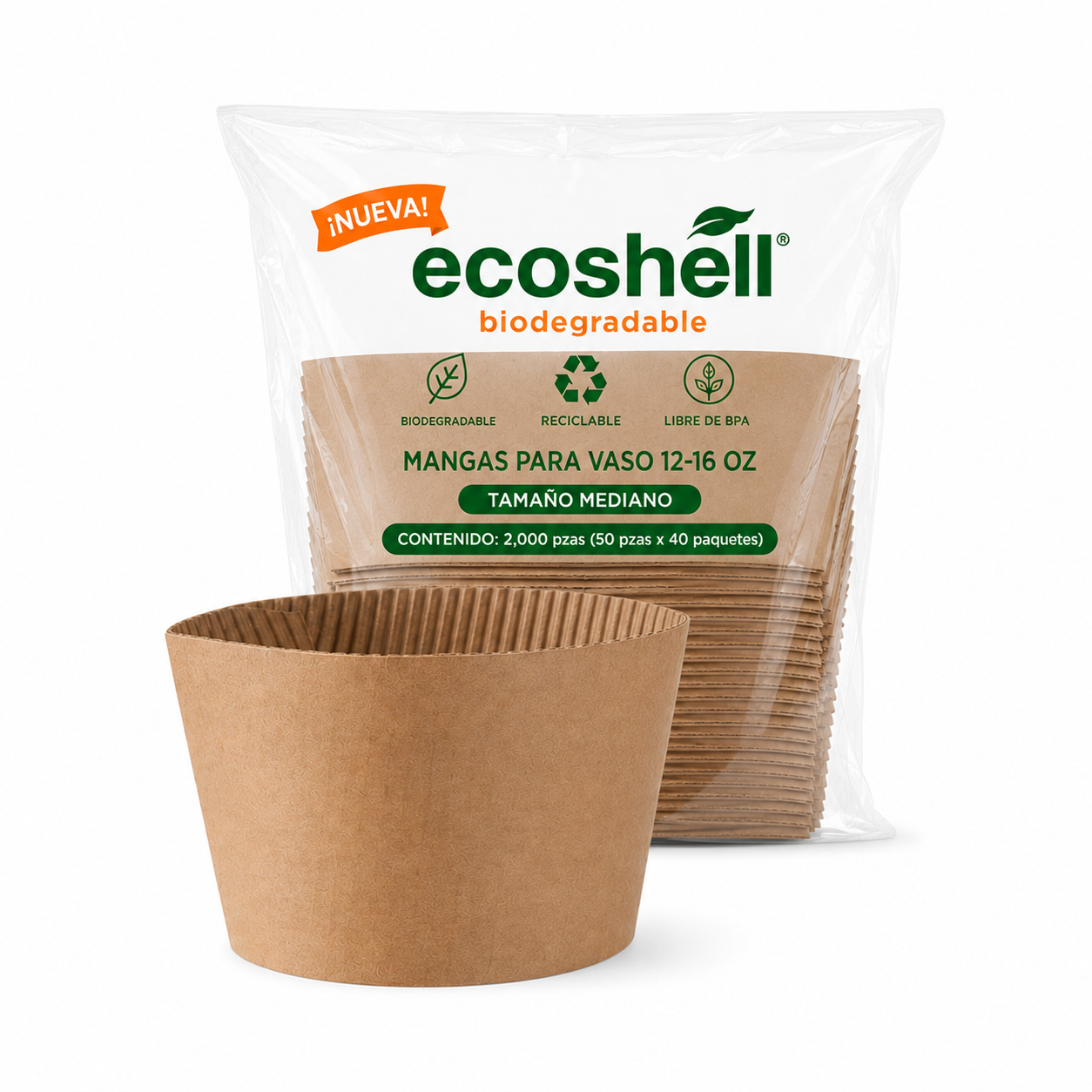 Manga Térmica Para Vaso De Café Compostable