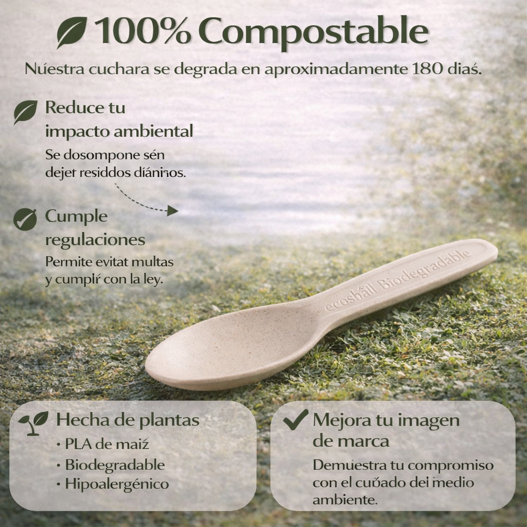 Cuchara Jumbo A Granel Compostable