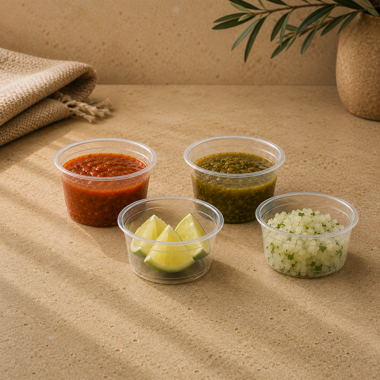 Soufflé Cup Transparente 4 Oz Compostable