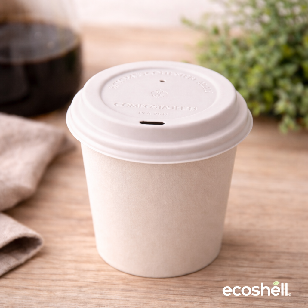 Tapa Vaso Para Café 8 Oz Compostable