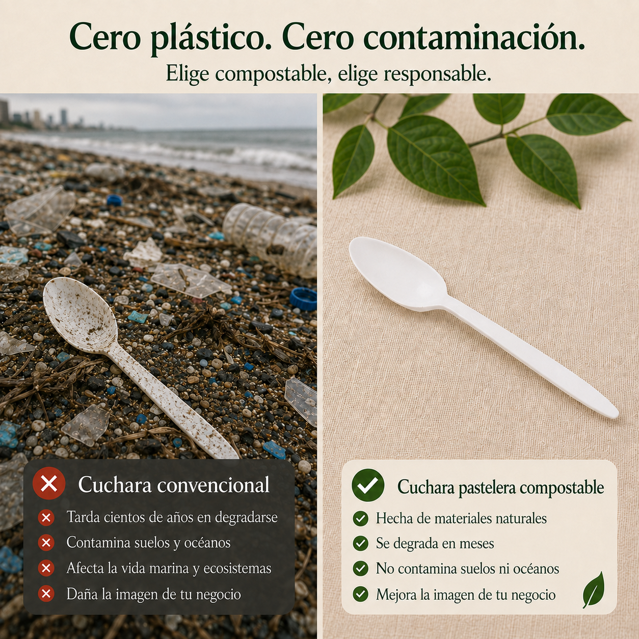 Cuchara Pastelera Compostable