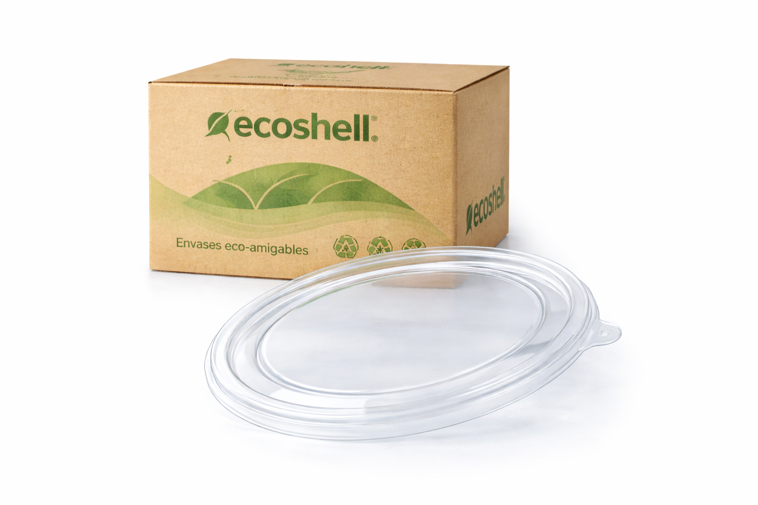 Tapa Ensaladera 24–48 oz Compostable