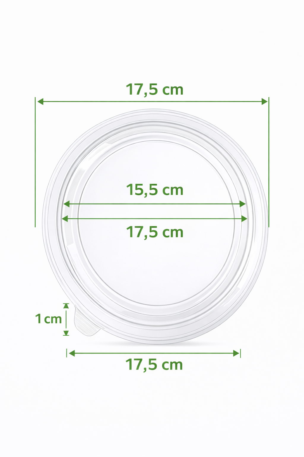 Tapa Ensaladera 24–48 oz Compostable