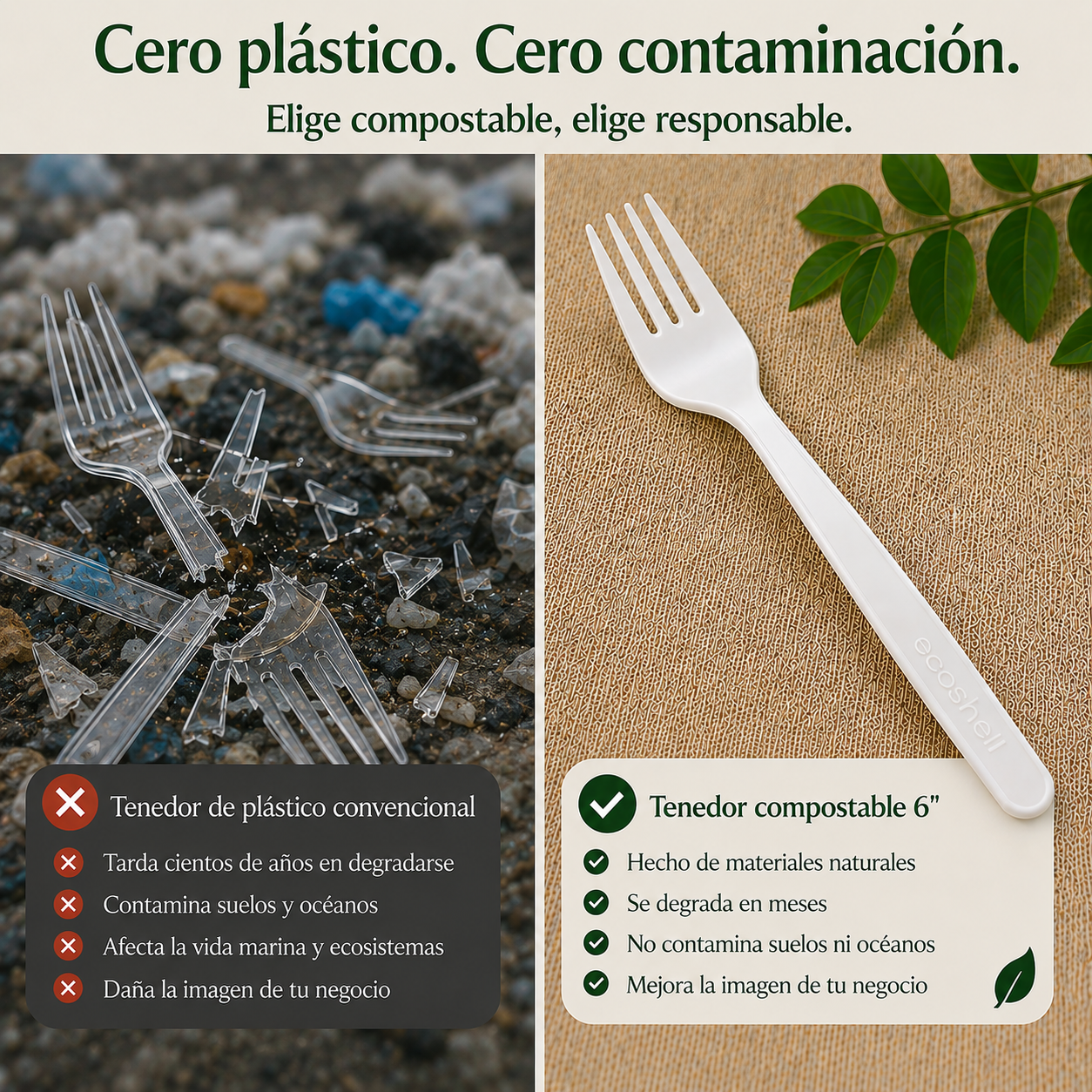 TENEDOR CPLA 6' A GRANEL
