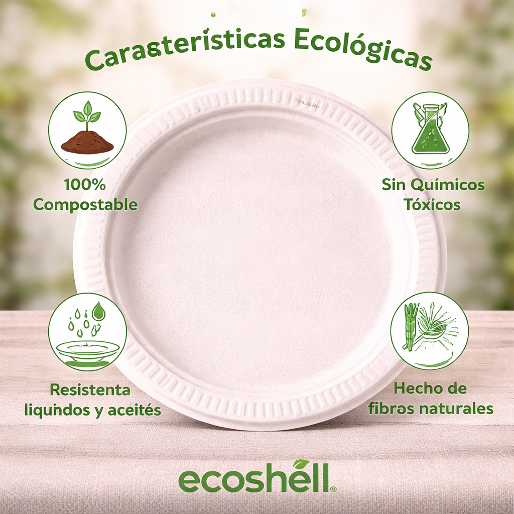 Plato Pastelero Compostable