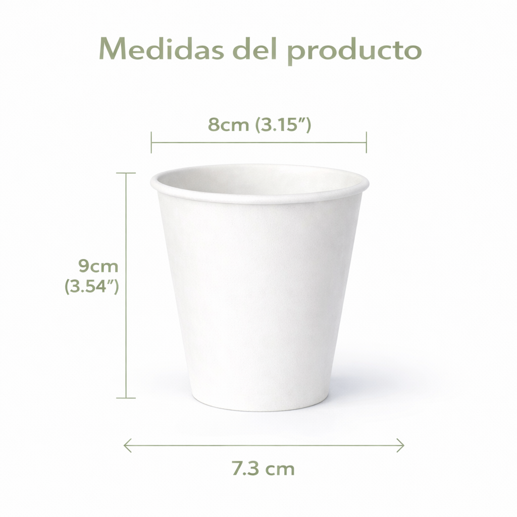 Vaso Para Café 8 Oz Compostable