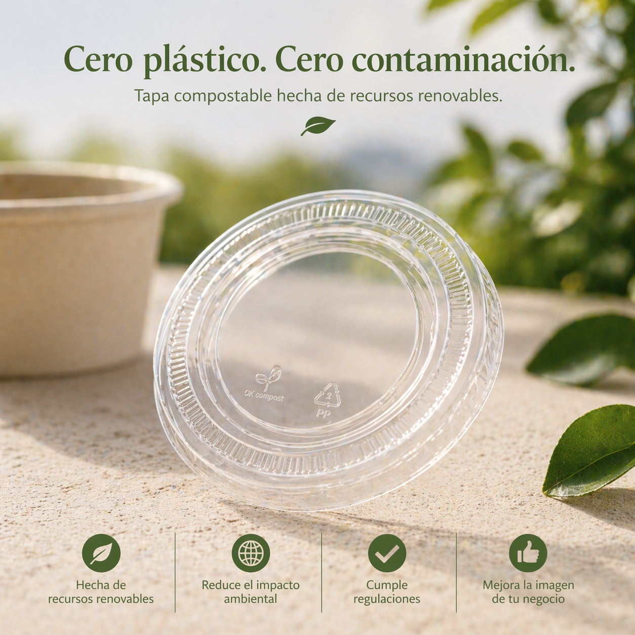 Tapa Souffle Cup 2 Oz Transparente
