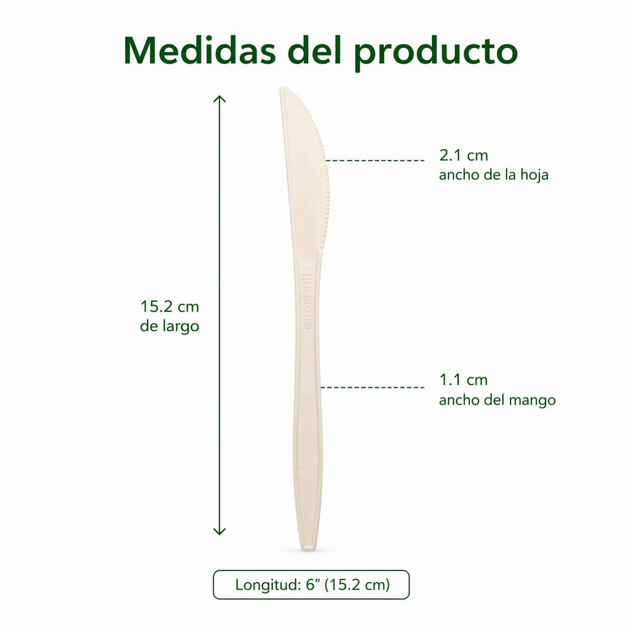 Cuchillo 6" Compostable