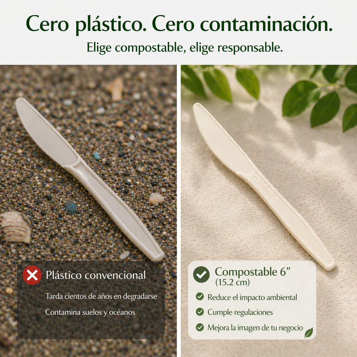 Cuchillo 6" Compostable