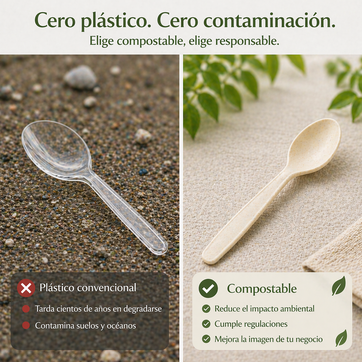 Cuchara 6" Compostable