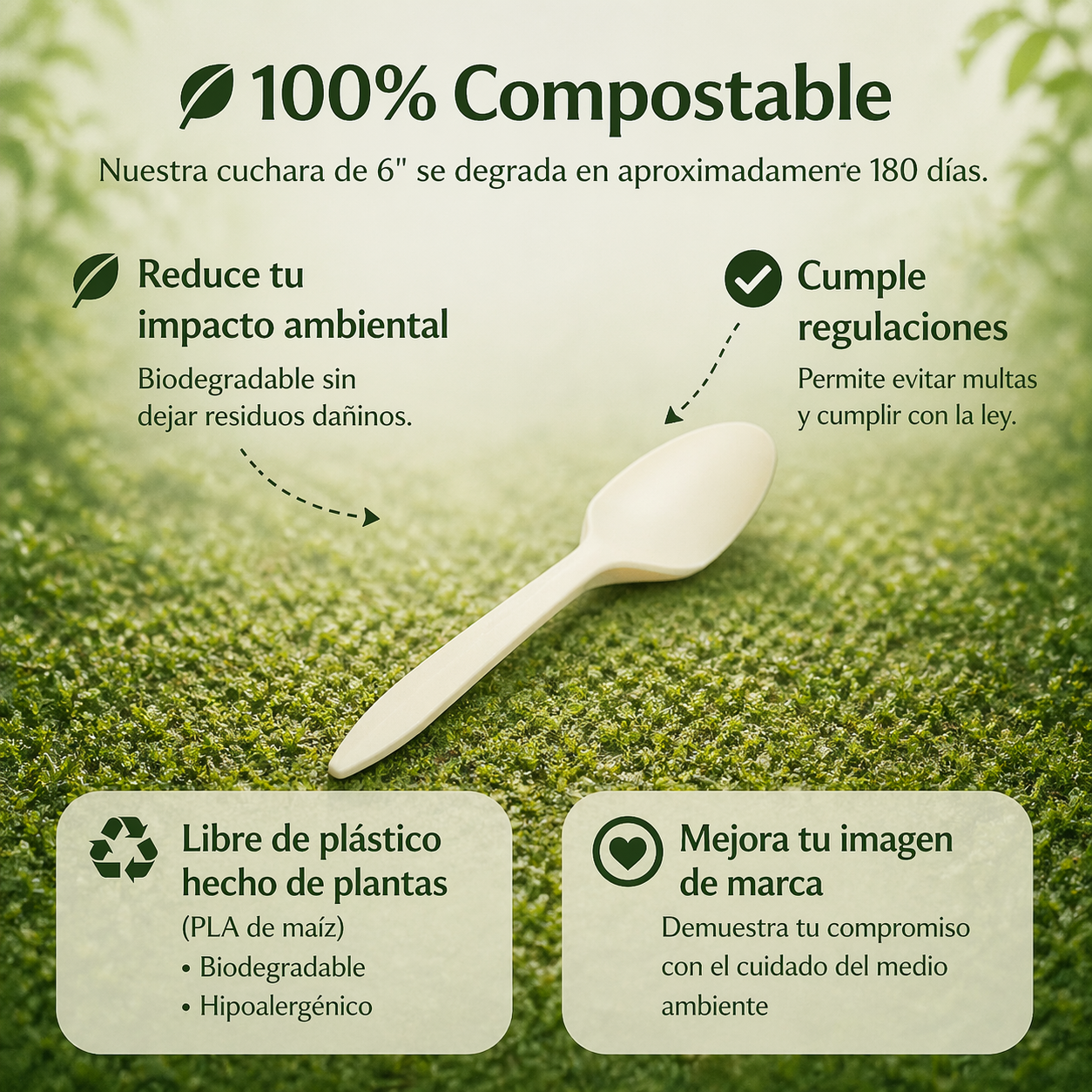 Cuchara 6" Compostable