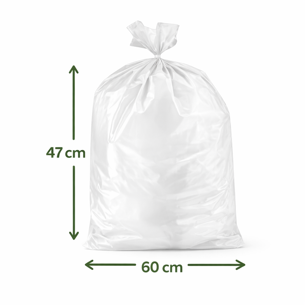 Bolsa Compostable 47x60 cm de AlmidónTransparente