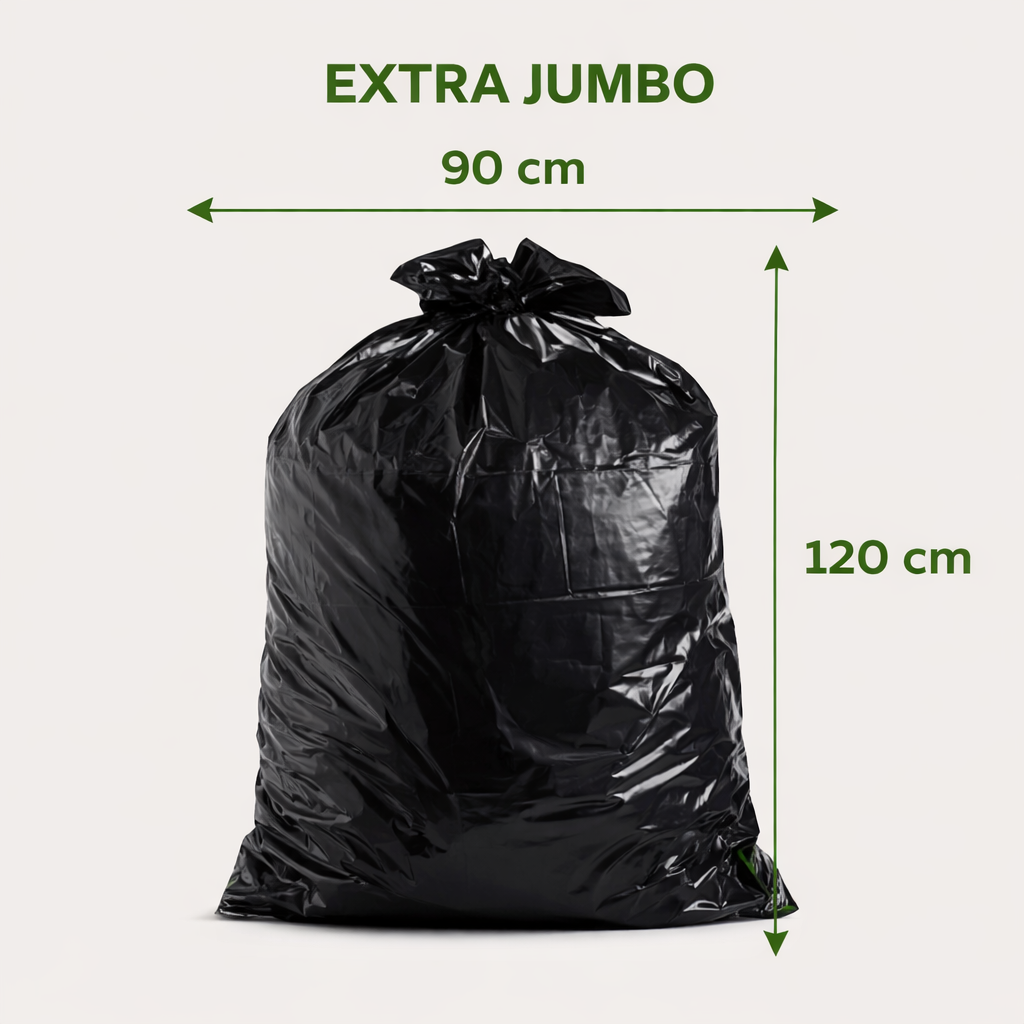 Bolsa Extra Jumbo Negra 90x120 cm Compostable