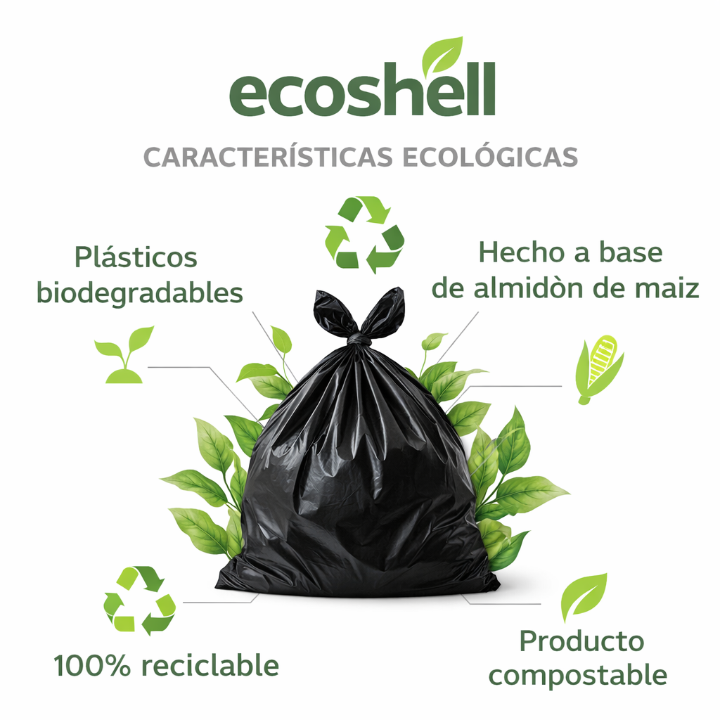 Bolsa Extra Jumbo Negra 90x120 cm Compostable