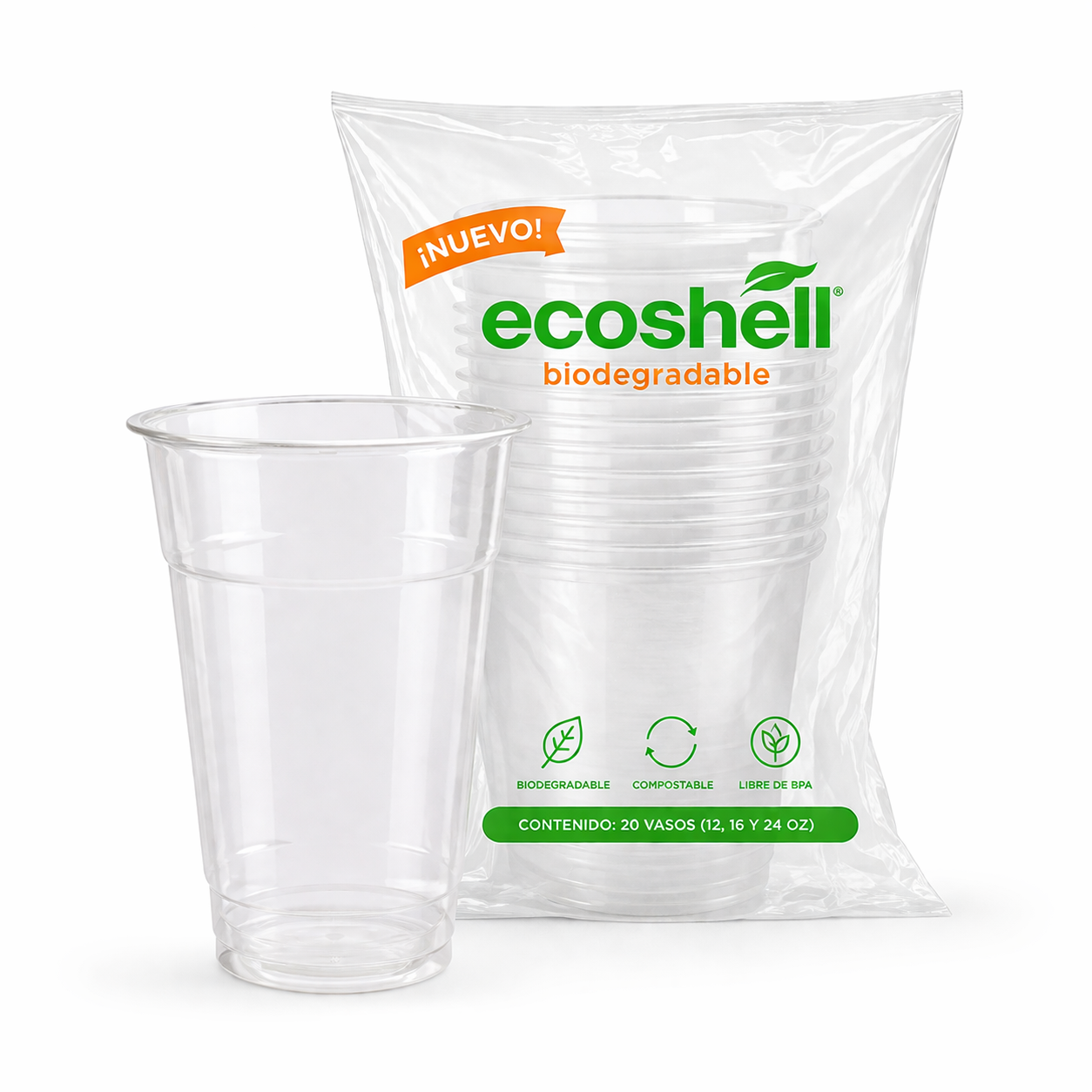 Vaso Transparente 20 Oz Compostable