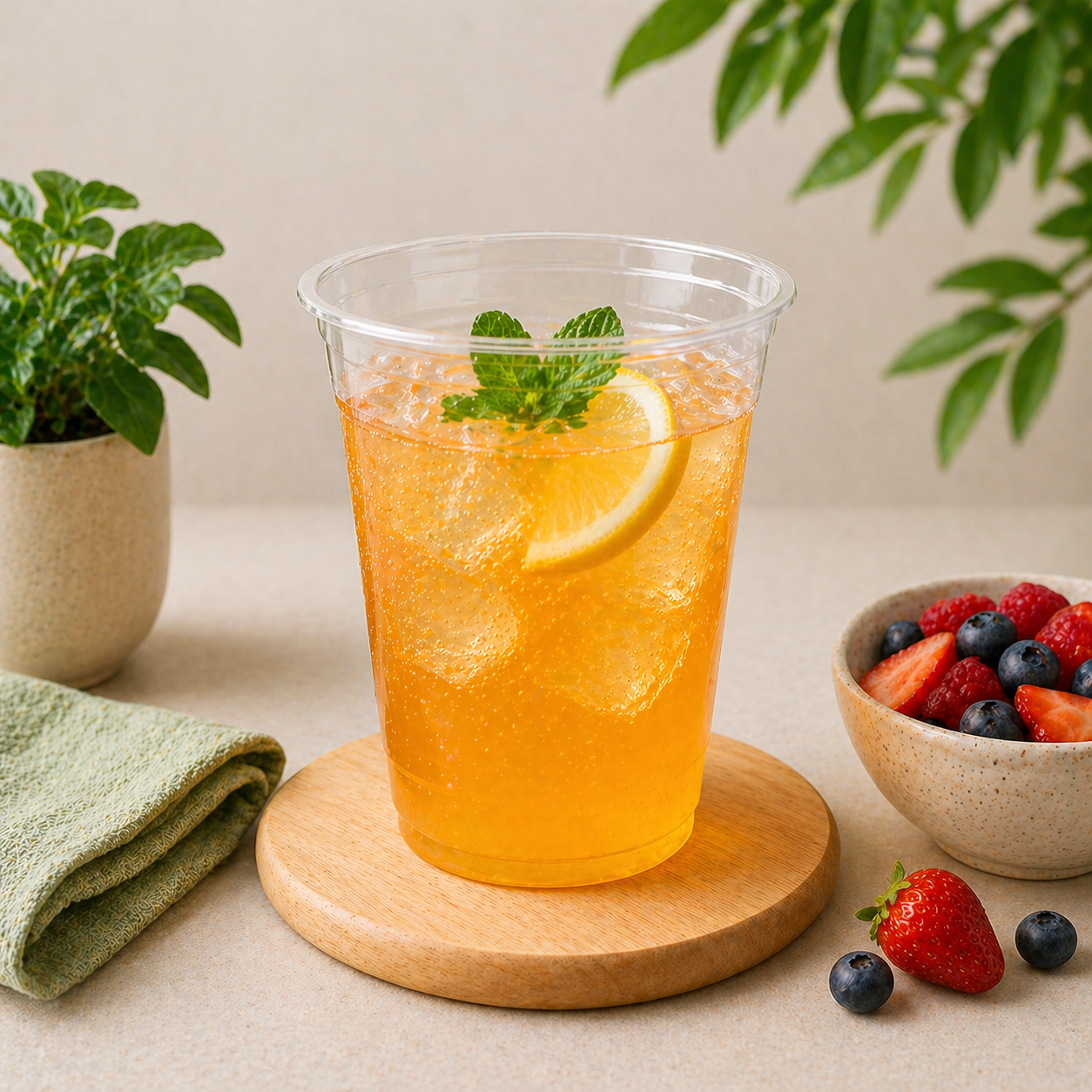 Vaso Transparente 16 Oz Compostable