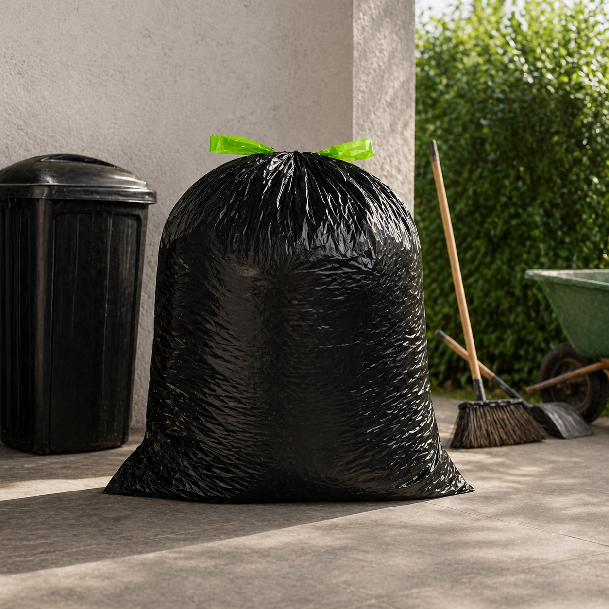 Bolsa Para Basura Extra Jumbo Black Con Jareta Compostable