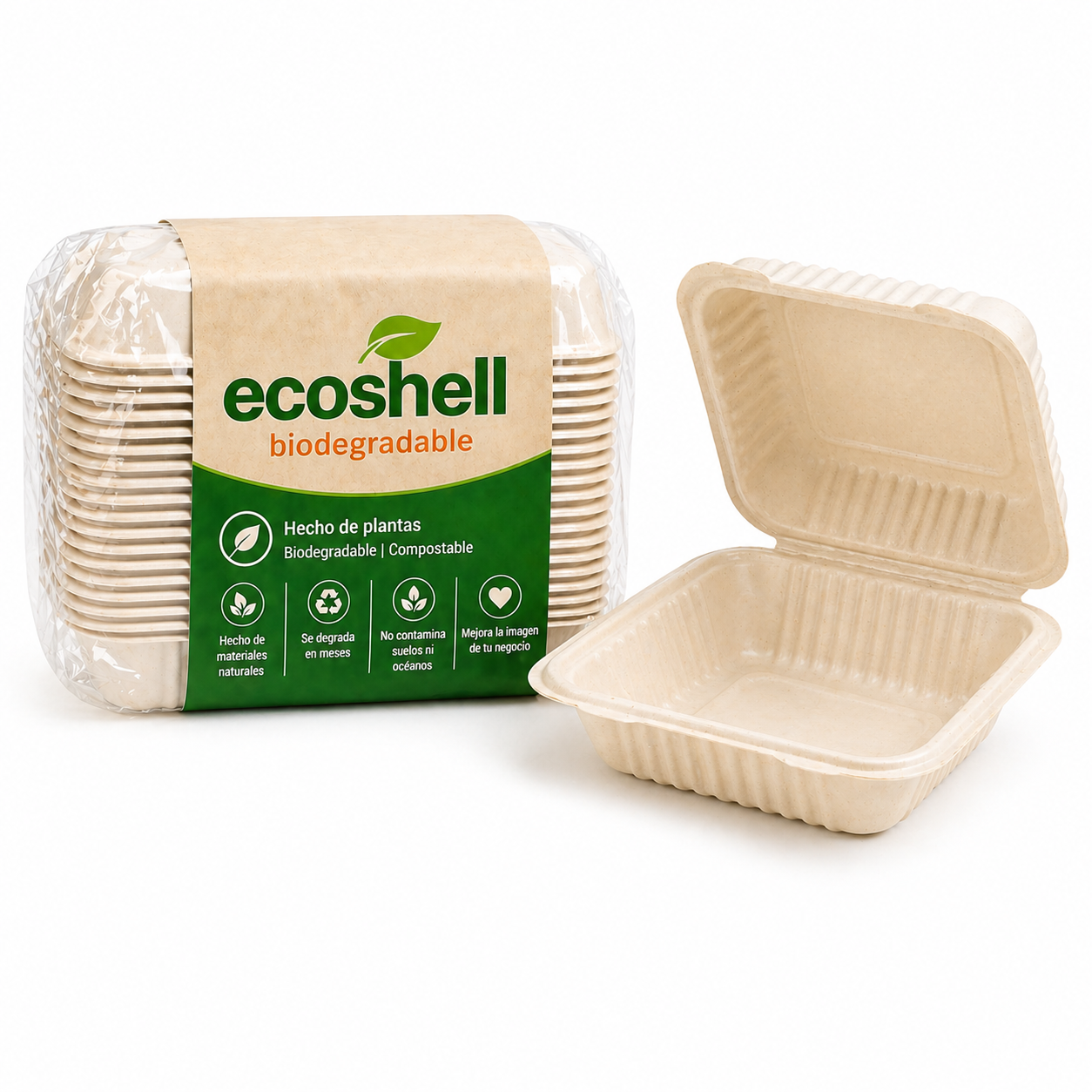Hamburguesero 16 Oz Compostable
