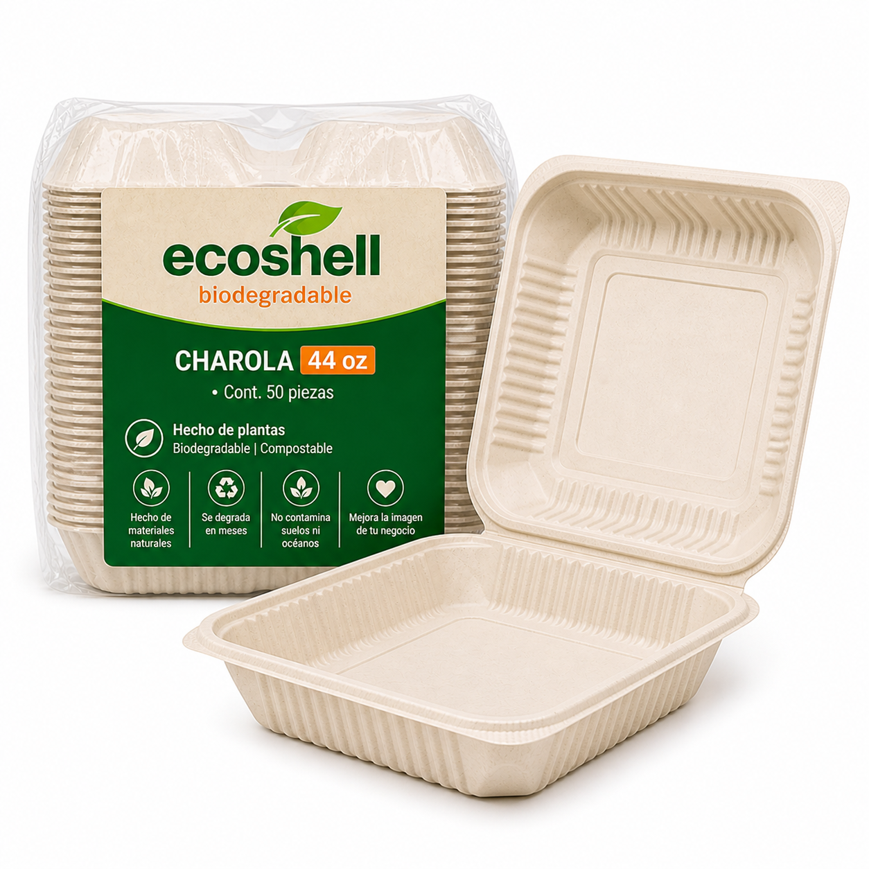 Contenedor 44 Oz Compostable