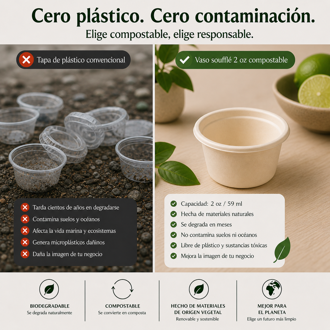 Soufflé Cup 2 Oz Compostable