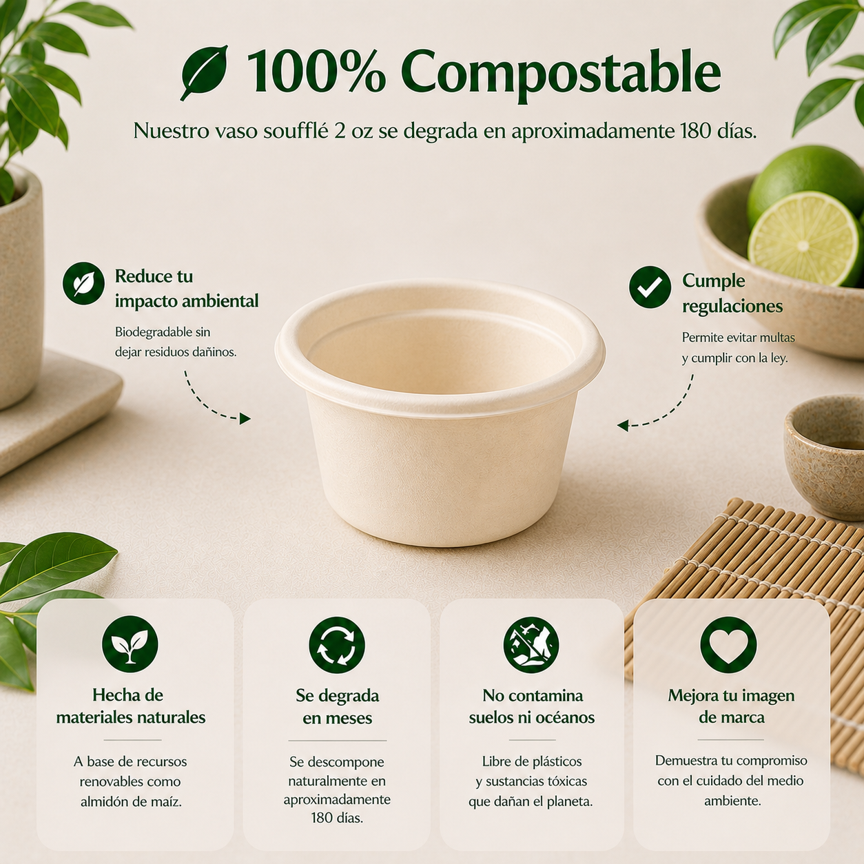 Soufflé Cup 2 Oz Compostable