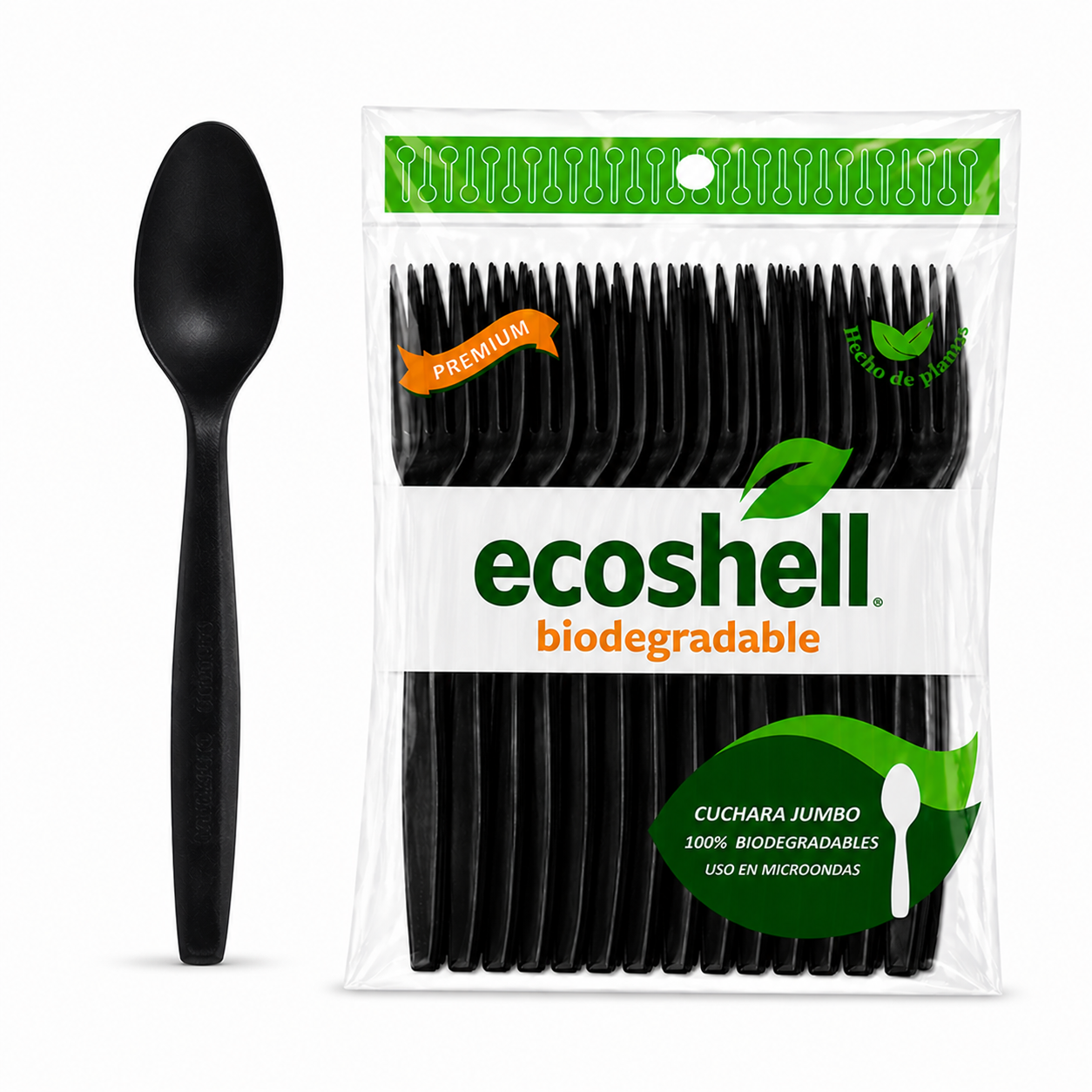 Cuchara 6″ Black Compostable