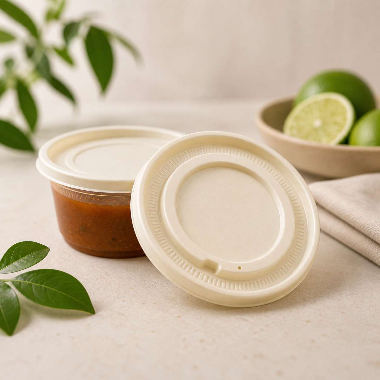 Tapa Soufflé Cup 2 Oz Compostable