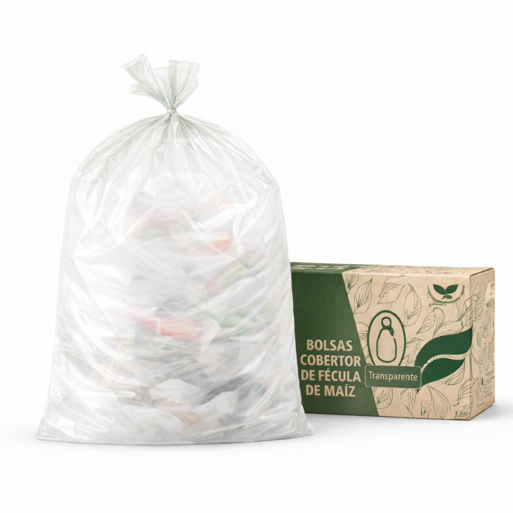 Bolsa De Basura Transparente 90x120cm Compostable