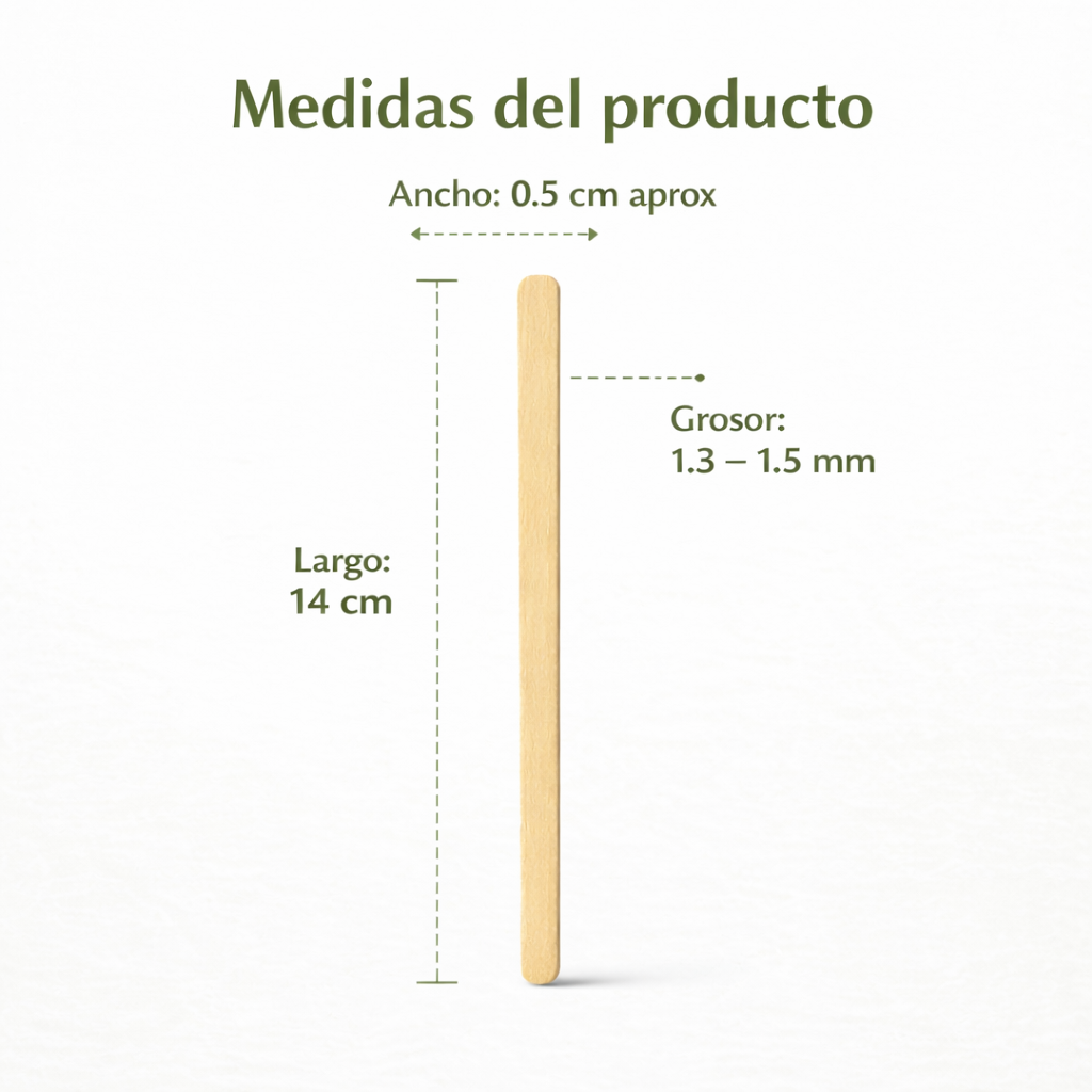 Agitador De Madera Compostable