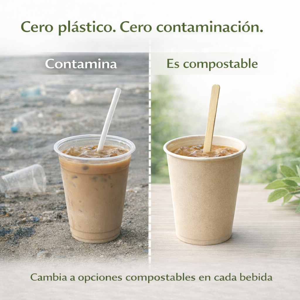 Agitador De Madera Compostable