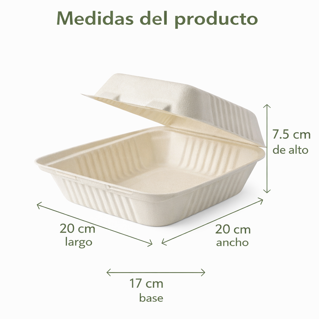 Contenedor 48 Oz Compostable