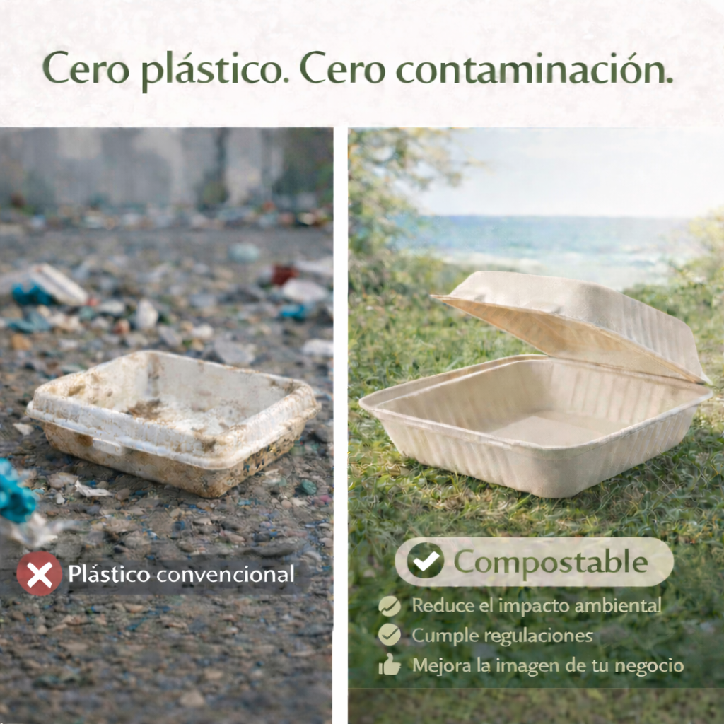 Contenedor 48 Oz Compostable