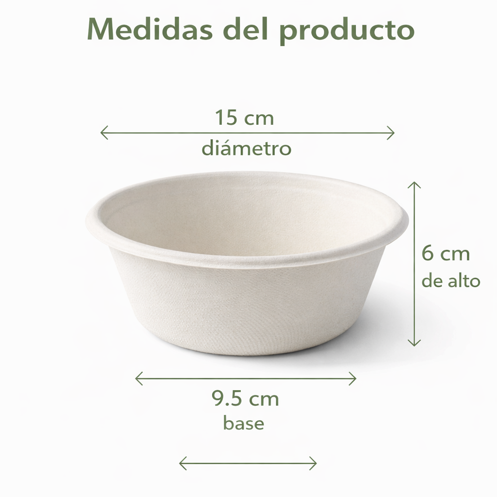 Tazón 12 Oz Compostable