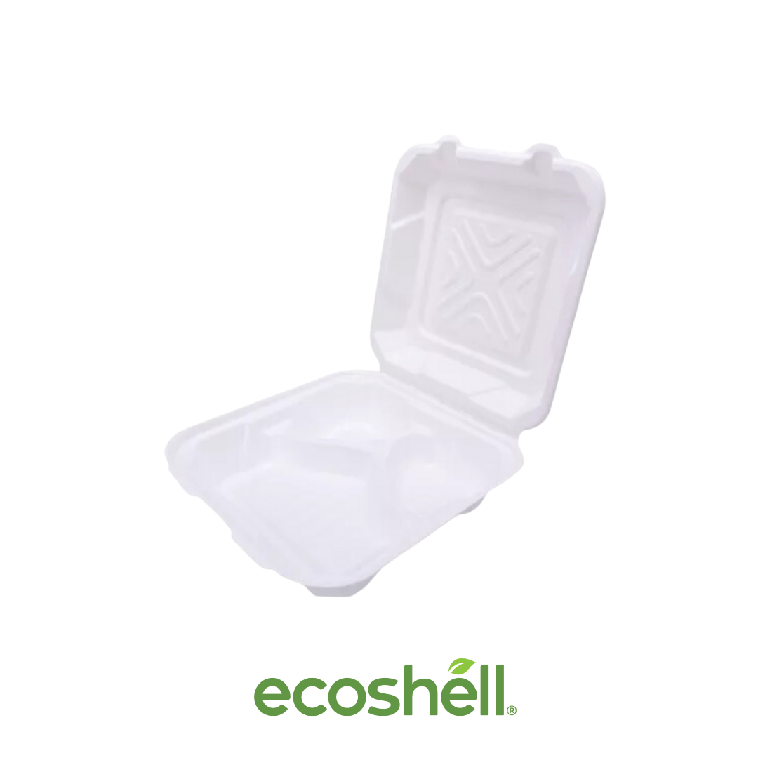 Contenedor 48 Oz Caña De Azúcar Compostable C/ División Caña de azúcar biodegradable N/A