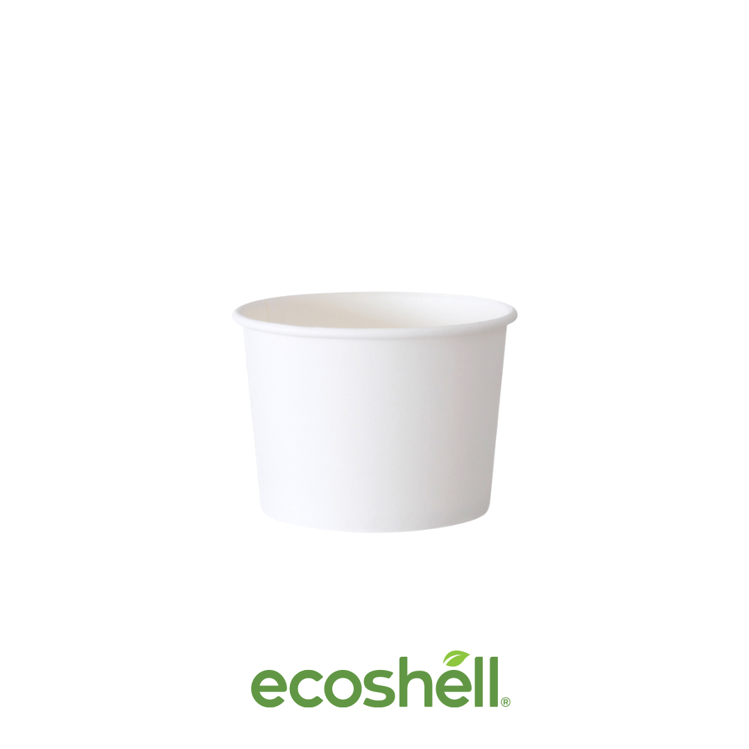 Paper Bowl 8 Oz Compostable PLA (bioplástico de maíz)  ♻️ Alternativa sin plástico ni contaminantes