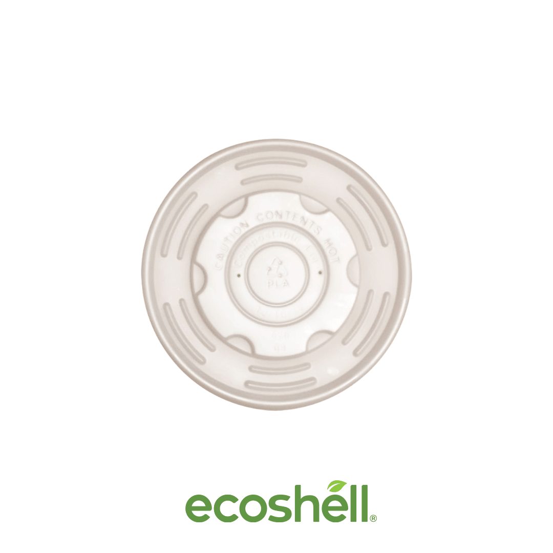 Tapa Paper Bowl 12, 16, 24 Y 32 Oz Compostable PLA (bioplástico de maíz)  Ajuste seguro y resistente, Compatible con bowls de 12, 16, 24 y 32 oz